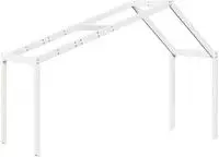 vidaXL Dach f&uuml;r Kinderbett Wei&szlig; 203x95,5x142 cm Massivholz Kiefer