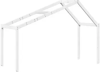 vidaXL Dach für Kinderbett Weiß 203x95,5x142 cm Massivholz Kiefer (846941)