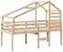 vidaXL Hochbett mit Dach 75x190 cm Massivholz Kiefer (3281983)