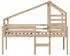vidaXL Hochbett mit Dach 75x190 cm Massivholz Kiefer (3281983)