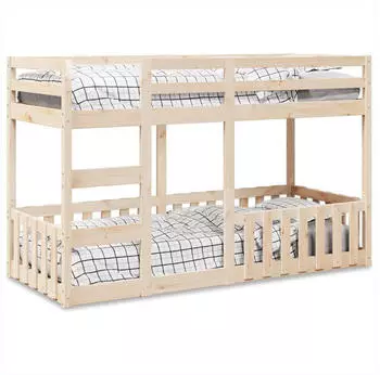 vidaXL Etagenbett 90x190 cm Massivholz Kiefer (3308592)