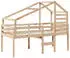 vidaXL Hochbett mit Dach 90x200 cm Massivholz Kiefer (3281977)