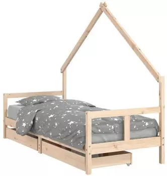 vidaXL Kinderbett mit Schubladen 80x200 cm Massivholz Kiefer (834549)