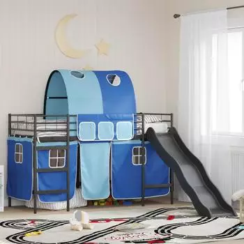 vidaXL Schwarz und Blau 90 x 190 cm (42020838)