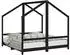 vidaXL Kinderbett Schwarz 2x(80x160) cm Massivholz Kiefer (3200597)