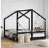 vidaXL Kinderbett Schwarz 2x(80x160) cm Massivholz Kiefer (3200597)