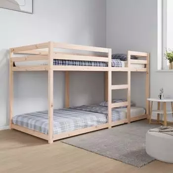 vidaXL Etagenbett ohne Matratze 90x200 cm Massivholz Kiefer (3206504)