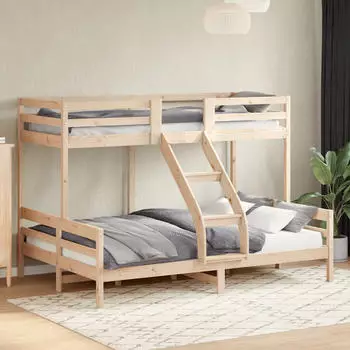 vidaXL Etagenbett 80x200/140x200 cm Massivholz Kiefer (3207165)