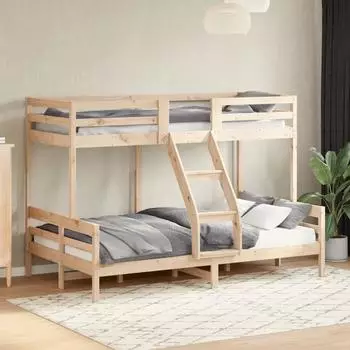 vidaXL Etagenbett 80x200/120x200 cm Massivholz Kiefer (3207161)