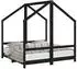 vidaXL Kinderbett Schwarz 2x(70x140) cm Massivholz Kiefer (3200594)