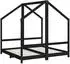 vidaXL Kinderbett Schwarz 2x(70x140) cm Massivholz Kiefer (3200594)