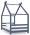 vidaXL Kinder-Bettgestell Grau Massivholz Kiefer 80x160 cm (289614)