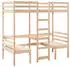 vidaXL Hochbett mit Schreibtisch & Stühlen 80x200 cm Massivholz Kiefer (3308556)