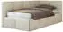 MKS Meble ARVO Jugendbett 90x200cm Polsterbett Bettkasten Beige Velvet