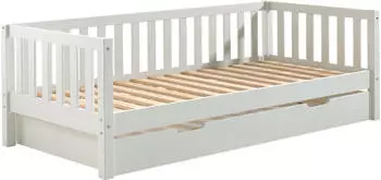 Vipack Fritz Ausziehbett mit Schublade, 90x200cm, Wei&szlig;, Kiefer (001315005406)