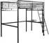 Kauf-Unique CASUAL II Hochbett 140×190cm mit Schreibtisch, Metall, Anthrazit (CASUAL II)