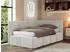 MKS Meble ARVO Jugendbett 90x200cm Polster Bettkasten Hellgrau Strukture Rechts