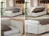 MKS Meble ARVO Jugendbett 90x200cm Polster Bettkasten Hellgrau Strukture Rechts