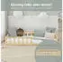 Homestyle4u Kinderbett Bodenbett Holz Natur 90x200cm mit Rausfallschutz (2837)