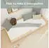 Homestyle4u Kinderbett Bodenbett Holz Natur 90x200cm mit Rausfallschutz (2837)