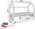 Mirjan24 Hausbett Greta 80 Jugendbett Holz 80x180cm