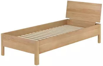 Erst-Holz Einzelbett Buchenholz, metallfrei, 90x200cm (V-60.93-09)