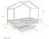 Homestyle4u Hausbett Kinderbett 90x200 Weiß Kiefer 2 Schubladen mit Matratze