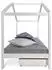 Homestyle4u Hausbett Kinderbett 90x200 Weiß Kiefer 2 Schubladen mit Matratze