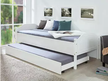 CASAVANTI Umea Bettschubkasten Massivholz Wei&szlig; 199x94x22cm (20900286)