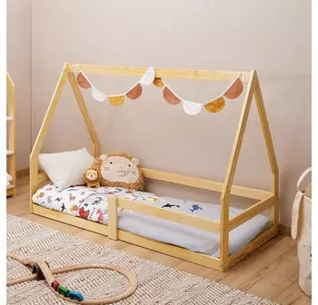 Idimex Tami Kinderbett Hausbett Kiefer-Massivholz 70x140cm (Tami)
