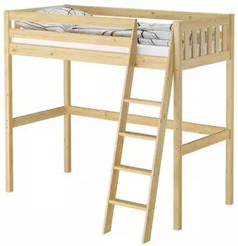 Erst-Holz Hochbett Stockbett 90x200 Kiefer Massivholz (60.23-09)