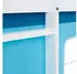 Homestyle4u Hochbett 90x200 Kinderbett mit Rutsche, Matratze, Vorhang, Blau (2998)