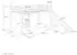 Homestyle4u Hochbett 90x200 Kinderbett mit Rutsche, Matratze, Vorhang, Weiß/Rosa (2558)