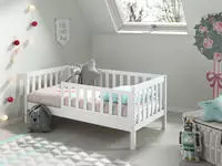 Vipack Kinderbett "Junior, Kiefermassiv mit umlaufenden Sprossengitter und