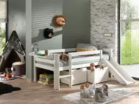 Vipack Spielbett "Pino, Kiefer massiv, mit Rolllattenrost, 2 Rollboxen, Made in