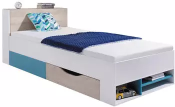 Mirjan24 Planet 14 Jugendbett mit Schublade 90x200cm, Eiche/Blau