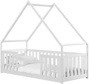 Mirjan24 Hausbett Kinder Kiefer Rausfallschutz 80x180cm (Gladino)
