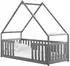 Mirjan24 Hausbett Kinderbett mit Rausfallschutz, Kiefer, 90x200cm