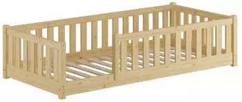 Erst-Holz Kinderbett Bodenbett 3-seitige Sicherung 80x180cm Kiefer natur (V-60.77-08-180)