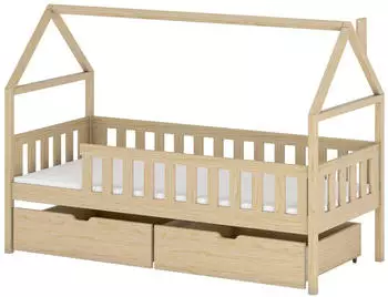 Mirjan24 Hausbett mit 2 Schubladen, Kiefer, 80x200cm (Domi)