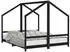 vidaXL Kinderbett Schwarz 2x(80x200) cm Massivholz Kiefer (3200588)