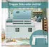 Homestyle4u Kinder-Hochbett 90x200 mit Rutsche, Vorhang & Tunnel, grün (2940)