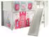 Vipack Scott Hochbett mit Rutsch-/Leiterturm, 90x200cm, Prinzessin-Design (Scott)