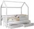 Mirjan24 Asher 90 Hausbett Kiefer 2 Schubladen, 90x200cm (Asher 90)