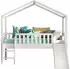 Vipack Dallas Hausbett mit Leiter & Rutsche, 90x200cm, Weiß (DAGB9014)