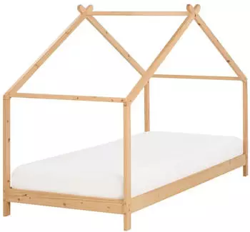 Beliani Orlu Kinderhausbett Kiefernholz mit Lattenrost 90x200cm (467126)