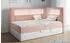 MKS Meble Junior Gold 3 Kinderbett Polsterbett 90x200cm LED Rosa/Weiß (JUNIOR-GOLD-3)
