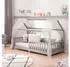 Idimex Nina Kinderbett Hausbett Massivkiefer 90x200cm, grau (71372)