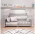 Idimex Nina Kinderbett Hausbett Massivkiefer 90x200cm, grau (71372)