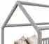 Idimex Nina Kinderbett Hausbett Massivkiefer 90x200cm, grau (71372)